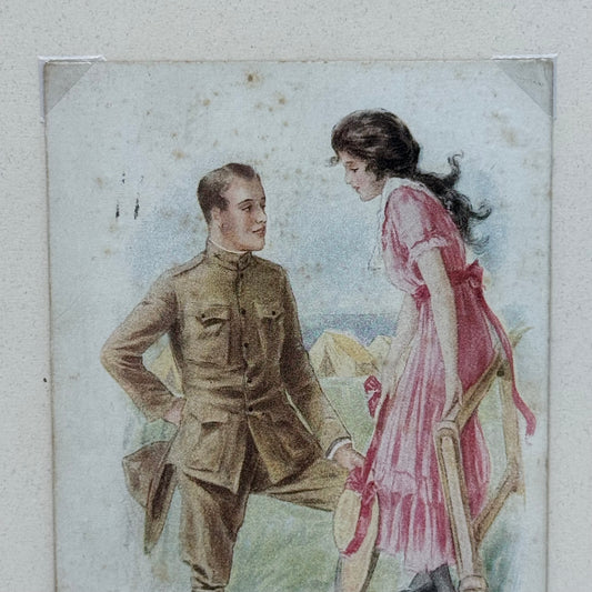 Archie Gunn Lest You Forget Framed Postcard Art Print, 1917