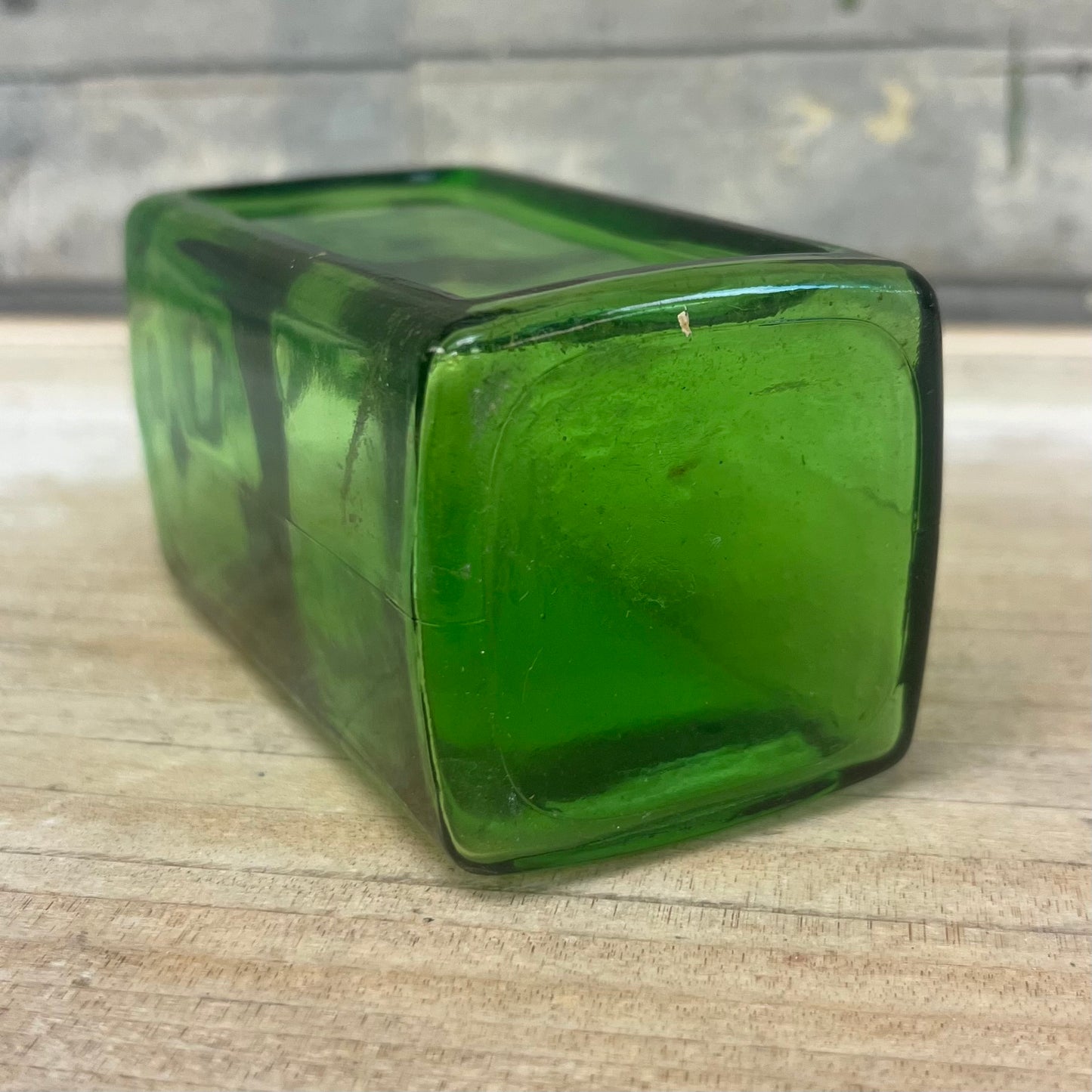 Green Glass Bottles, Lot of 4