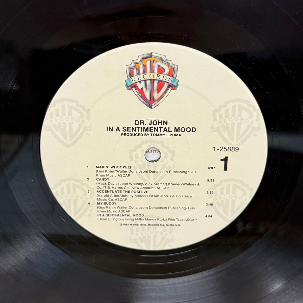 Dr. John In a Sentimental Mood Vinyl LP 1989 Warner Bros 1-25889