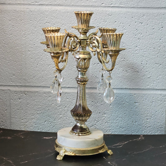 Vintage 5-Arm Italian Regency Candelabra