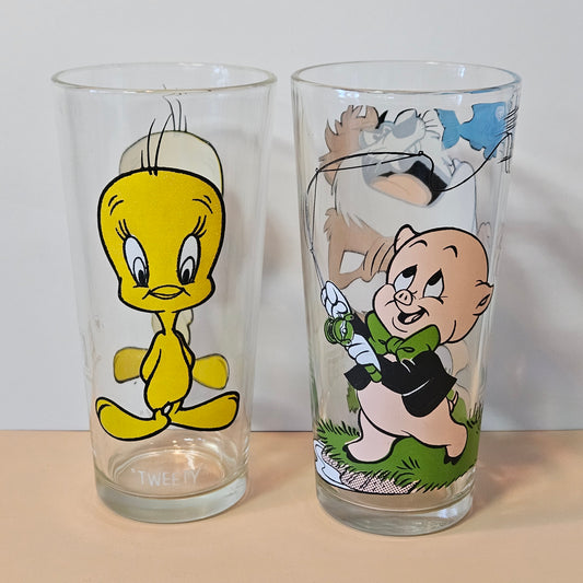 Vintage Pepsi Looney Toons Drinkware Set of 2, 1970s