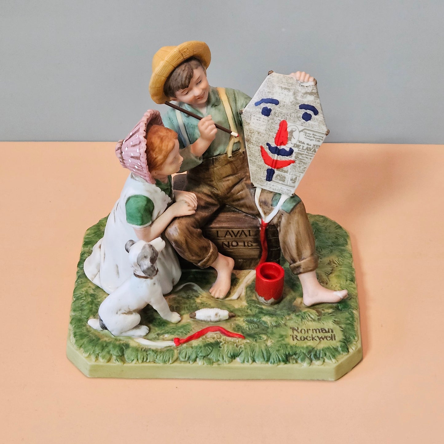 Vintage Norman Rockwell's "The Kite Maker" figurine, 1982