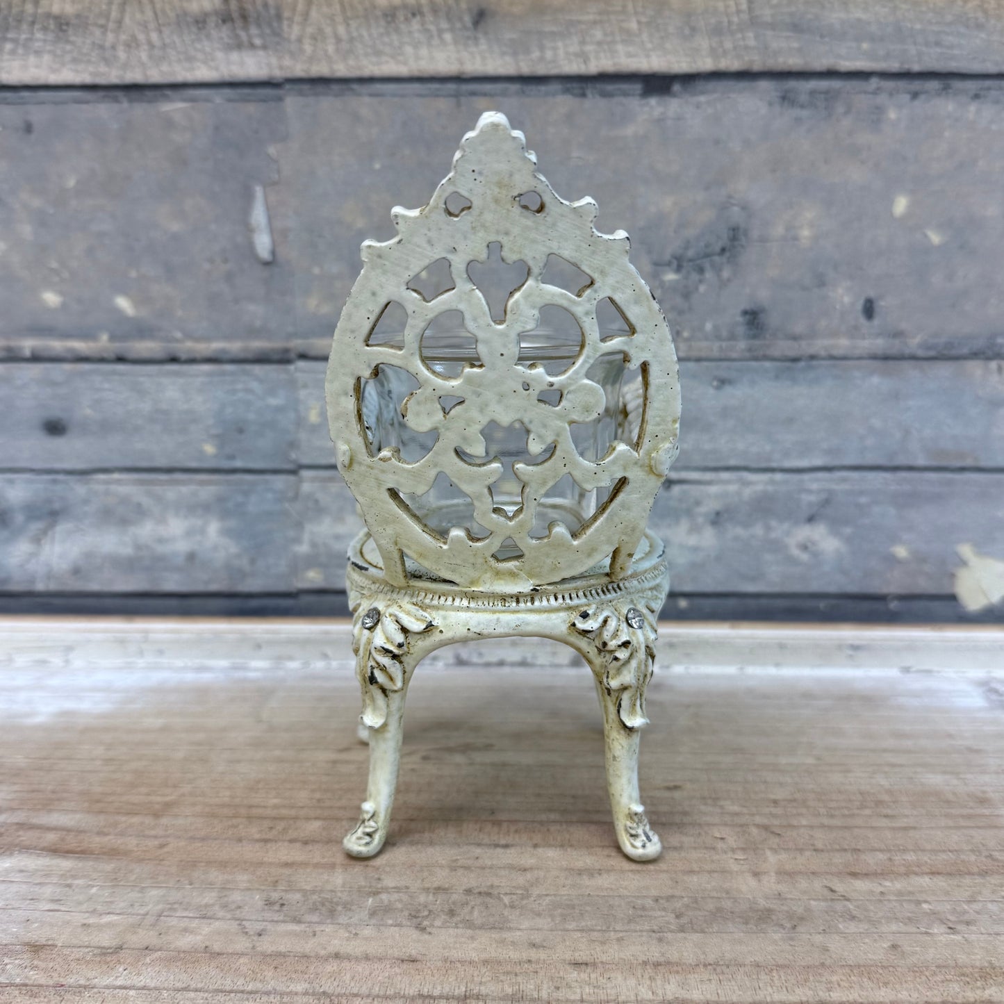 Ornate Cast Iron Chair Votive Candle Holder