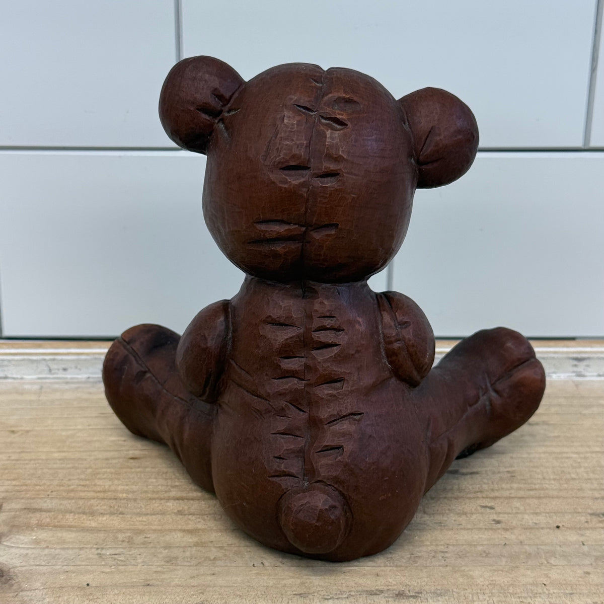 Red Mill Teddy Bear Pecan Resin Figurine #25 Vintage 1988