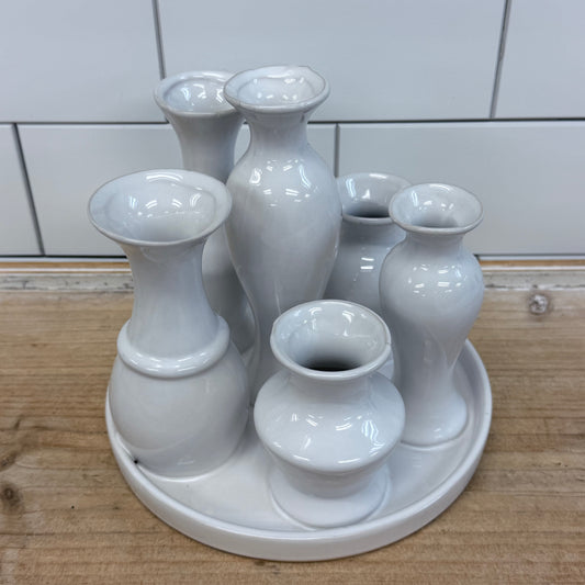 Bud Vase Cluster Ceramic Centerpiece
