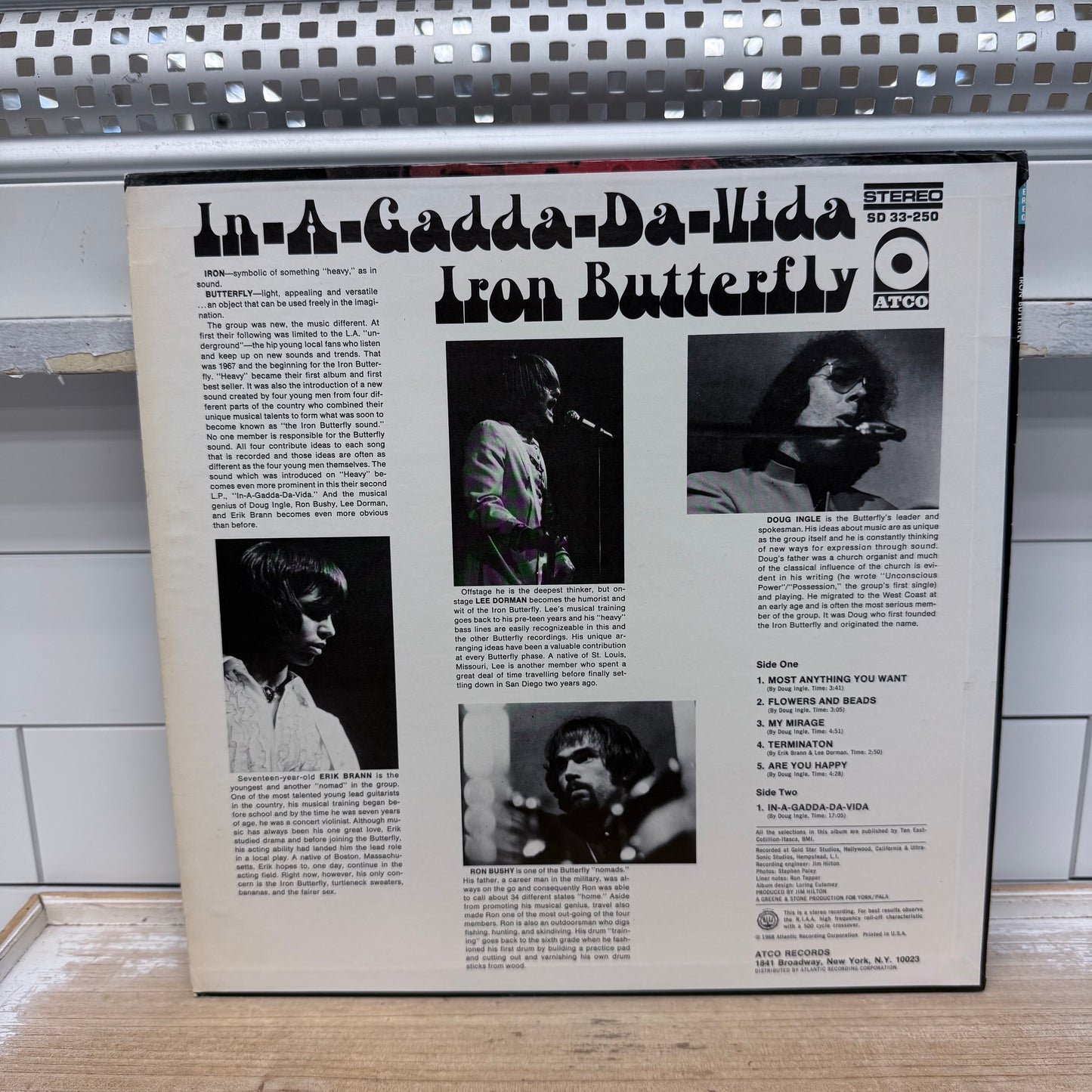 Iron Butterfly In-A-Gadda-Da-Vida Vinyl Record 1968 LP