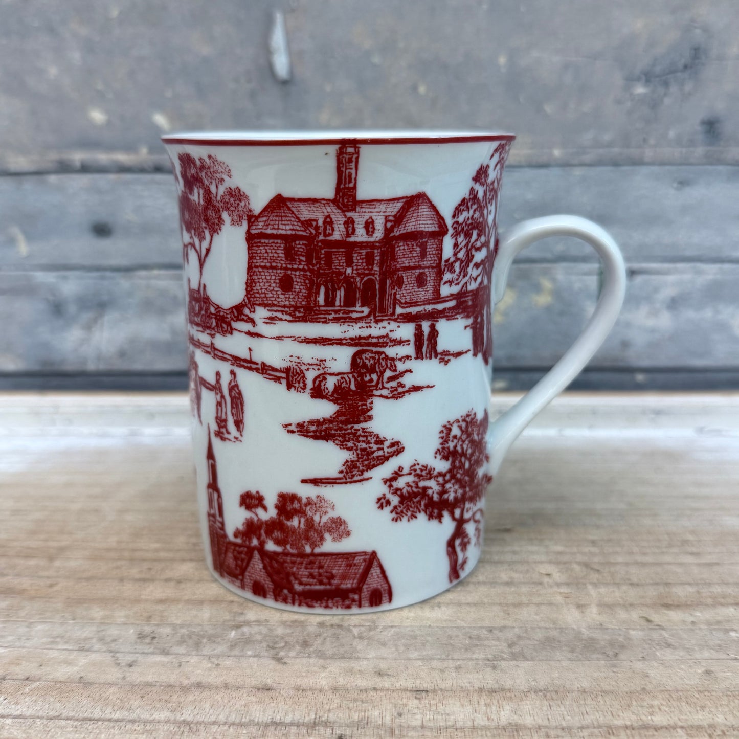 Colonial Williamsburg Townscape Toile Porcelain Mugs, Set of 6