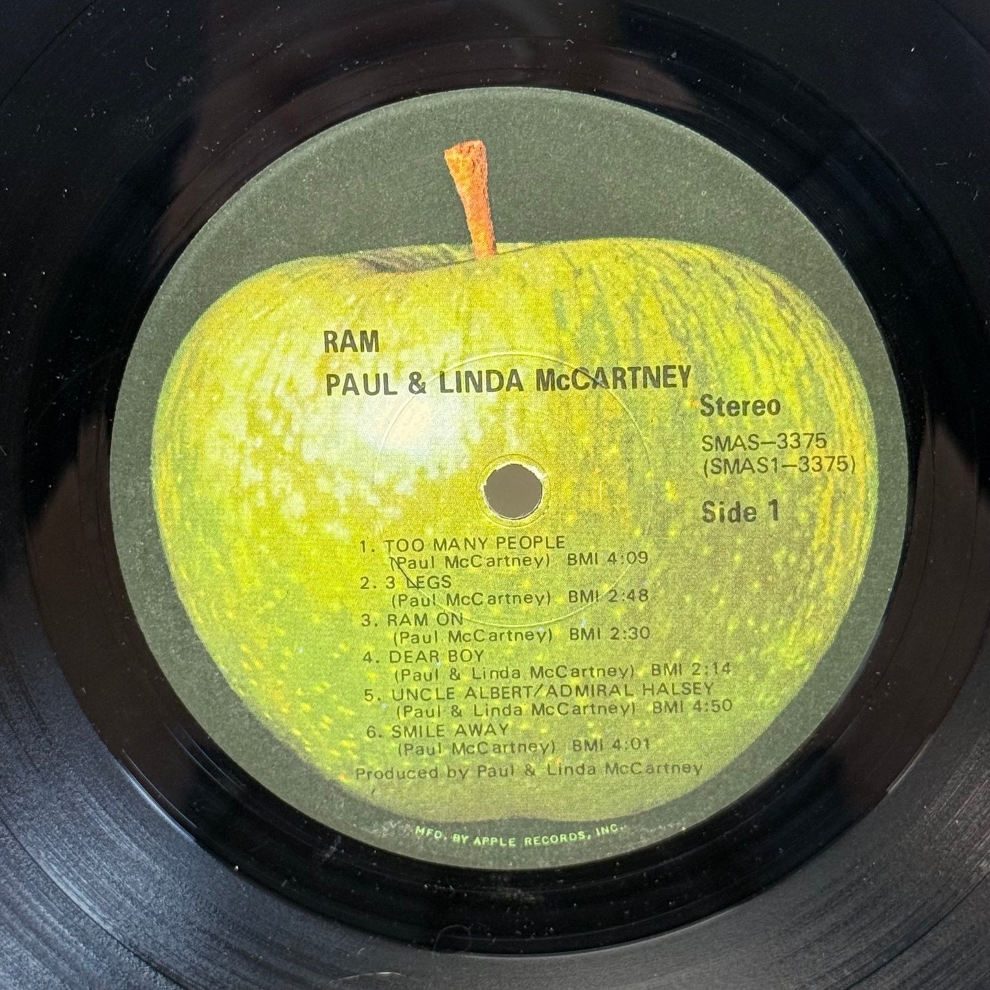 Paul & Linda McCartney Ram Vinyl Record LP 1971