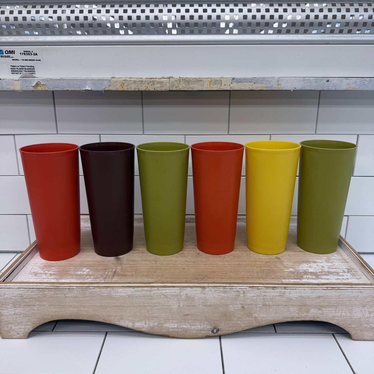 Vintage Tupperware 1970s Plastic Tumblers Set of 10