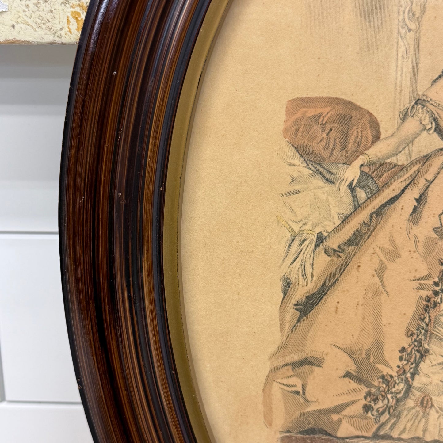 Le Follet French Fashion Art Print Oval Frame