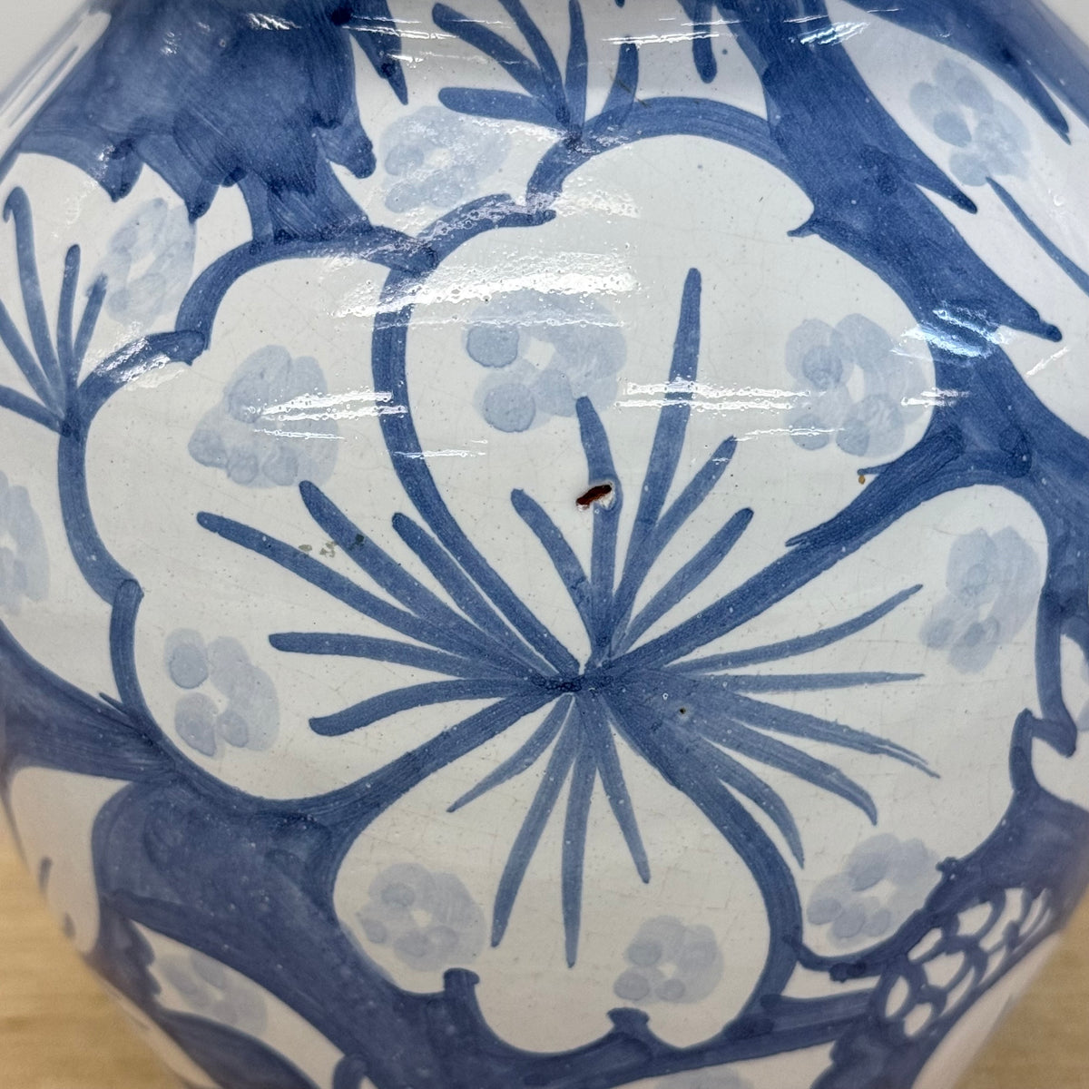 Hand Painted Floral Terracotta Pottery Vase