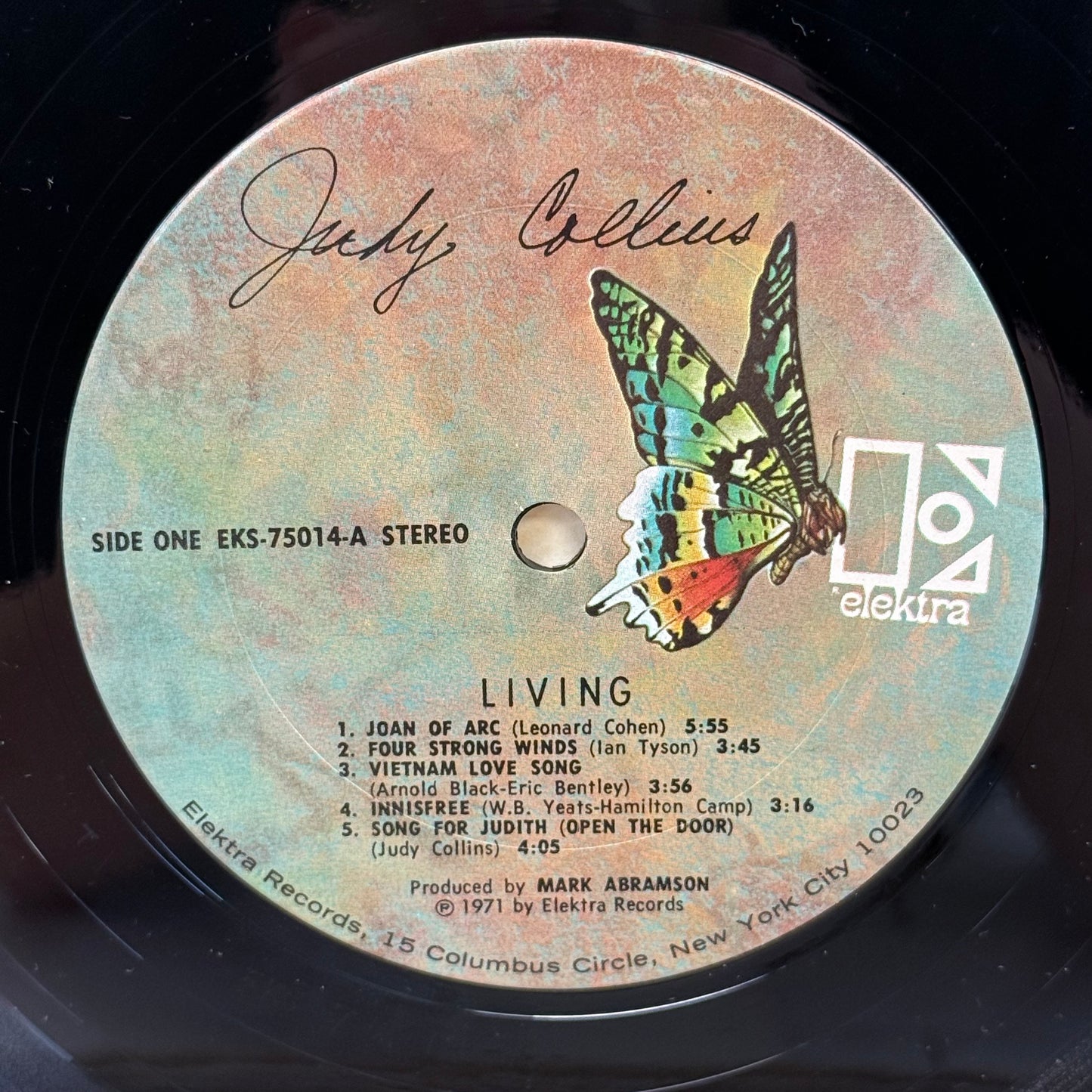 Judy Collins Living Vinyl Record LP 1971