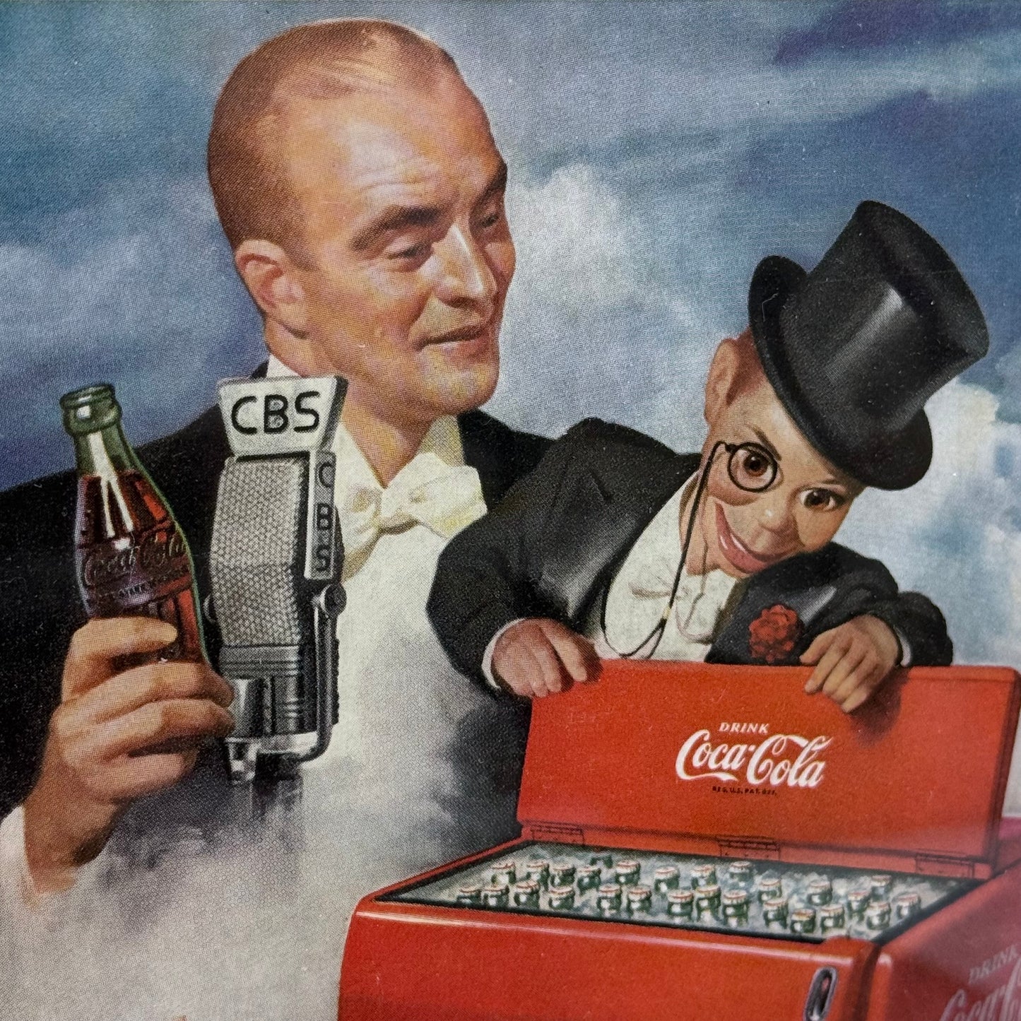 Coca-Cola Original Framed Print Advertisements Set of 2 1950