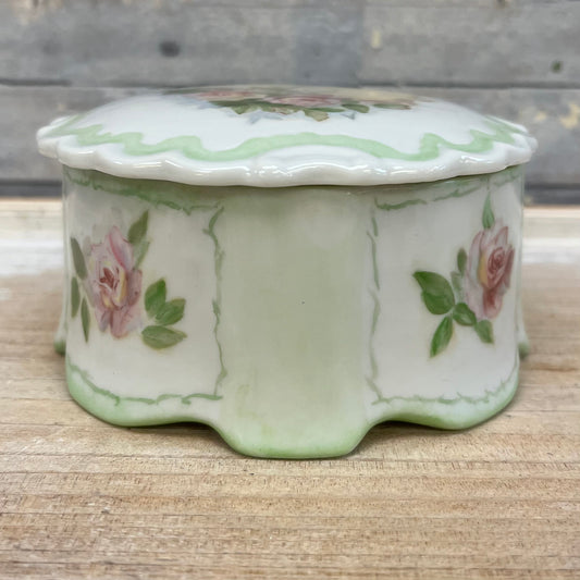 Hand Painted Porcelain Powder Jar, 1984