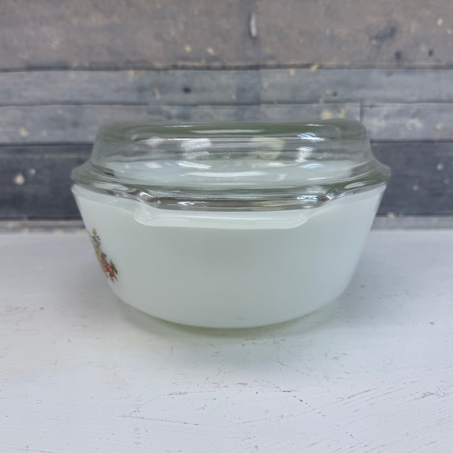 Hocking & Fire King Harvest Vegetable  Casserole Dish, Set of 2