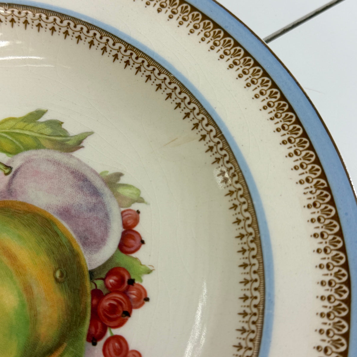 Crown Ducal Fruit Plates Set of 3 Vintage English Pottery 1940s