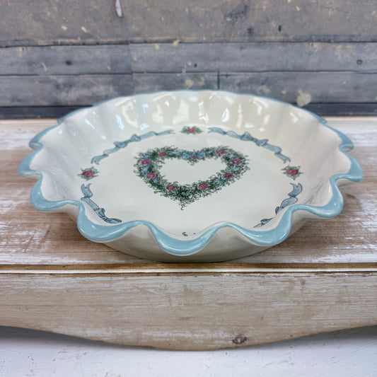 Mary Hughes Celebration of Roses Ceramic Pie Plate