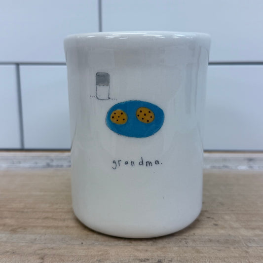 Beth Mueller Pottery Grandma Cup Handmade Ceramic Mug 2008