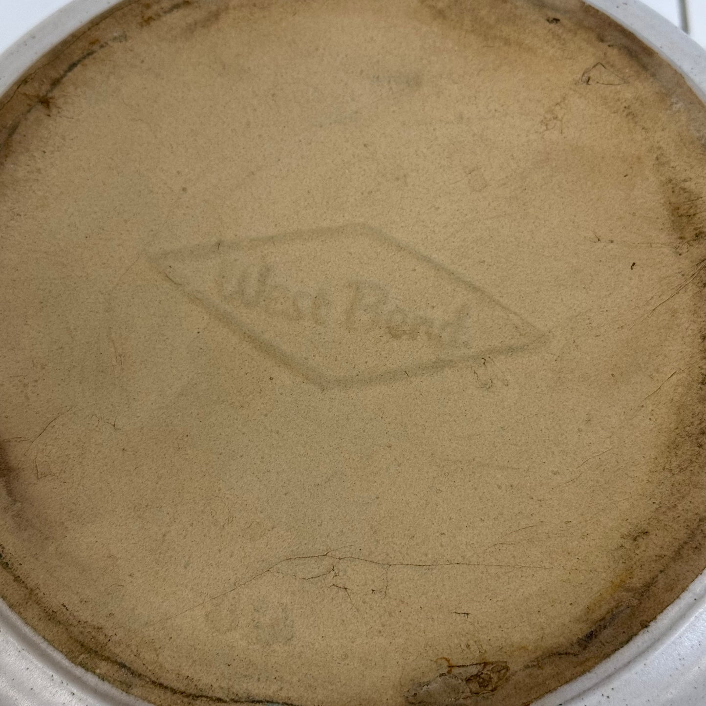 West Bend Stoneware Fork Lidded Kitchen Crock Canister 1970s
