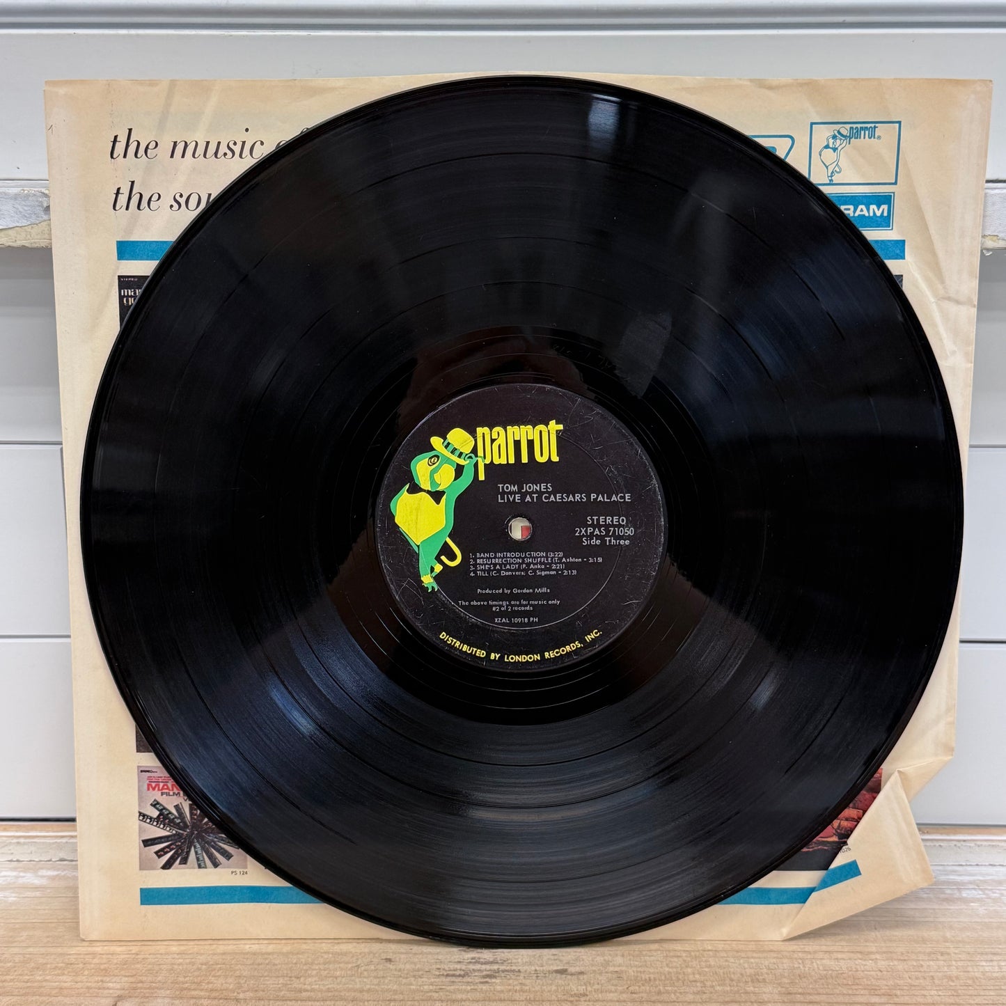 Tom Jones Live at Caesar's Palace Double Vinyl Record LP 1971 #2XPAS 71049