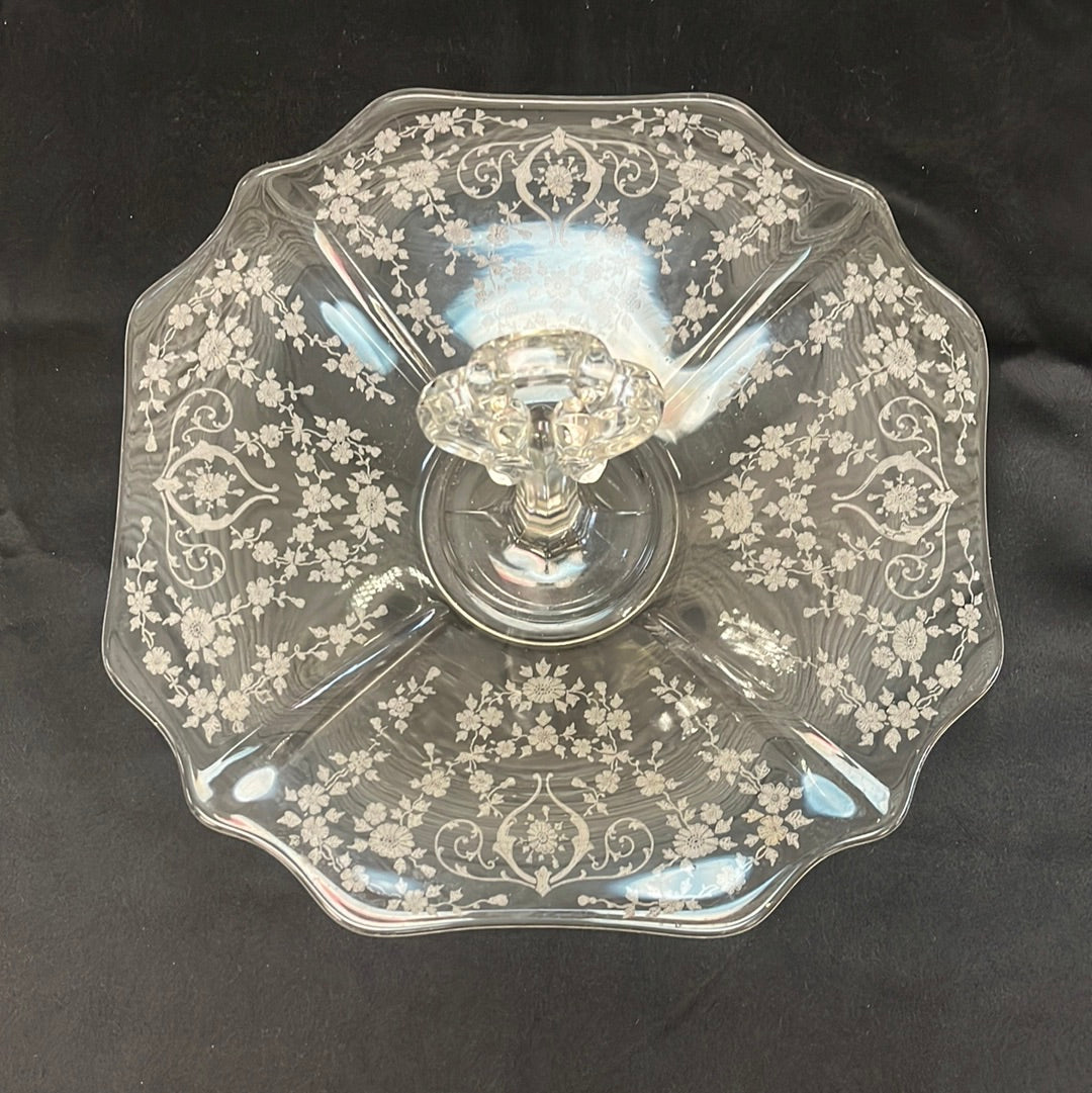 Cambridge Glass co.  ‘Diane’ Sandwich Serving Tray