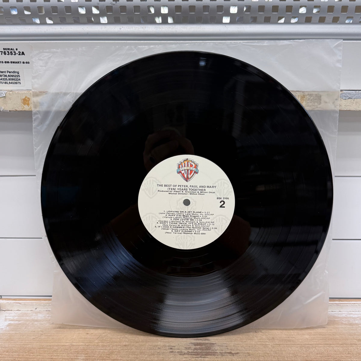 The Best of Peter, Paul & Mary (Ten) Vinyl Record, 1970 - BSK 3105