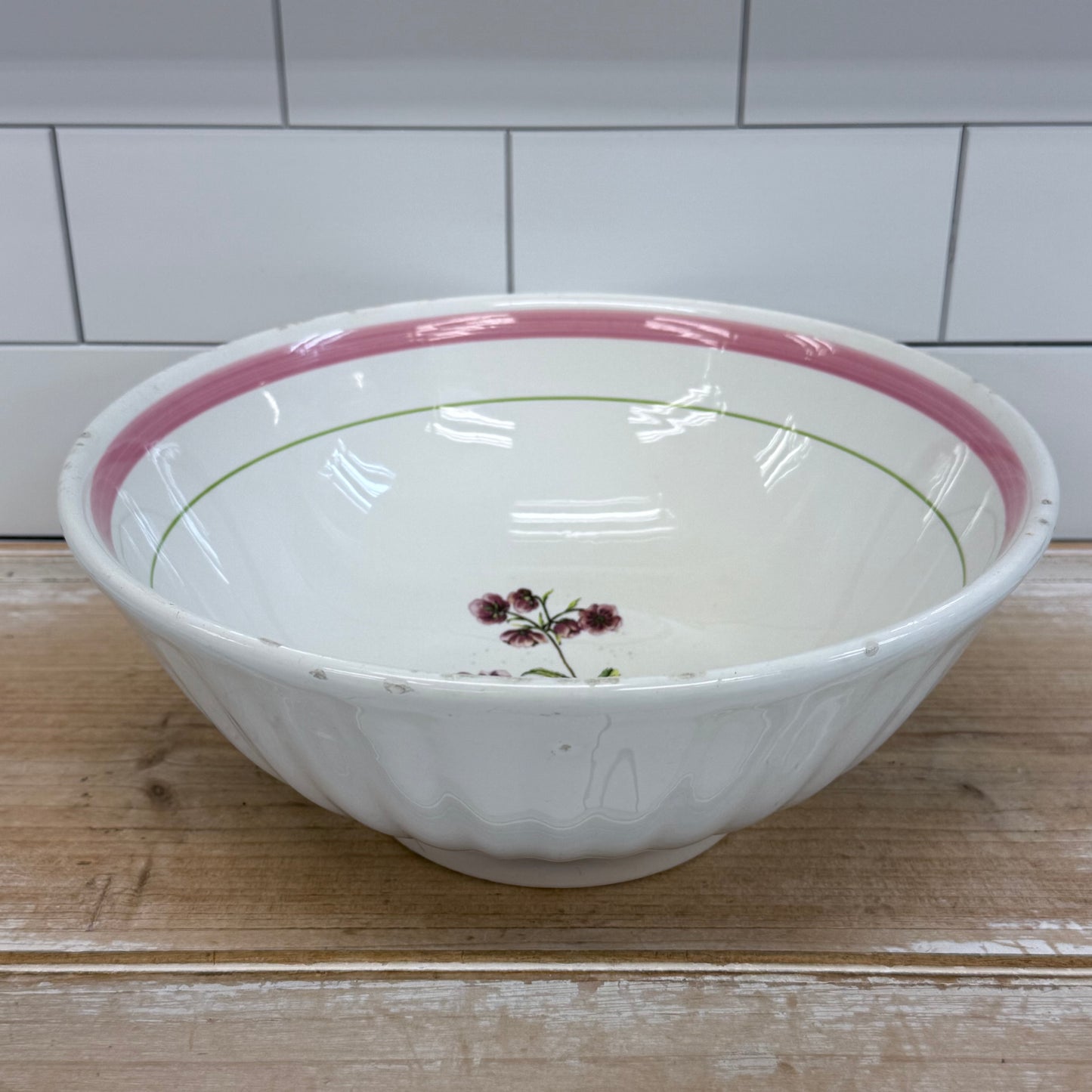 La Primula Italy Chimaphila Botanical Ceramic Serving Bowl 11”