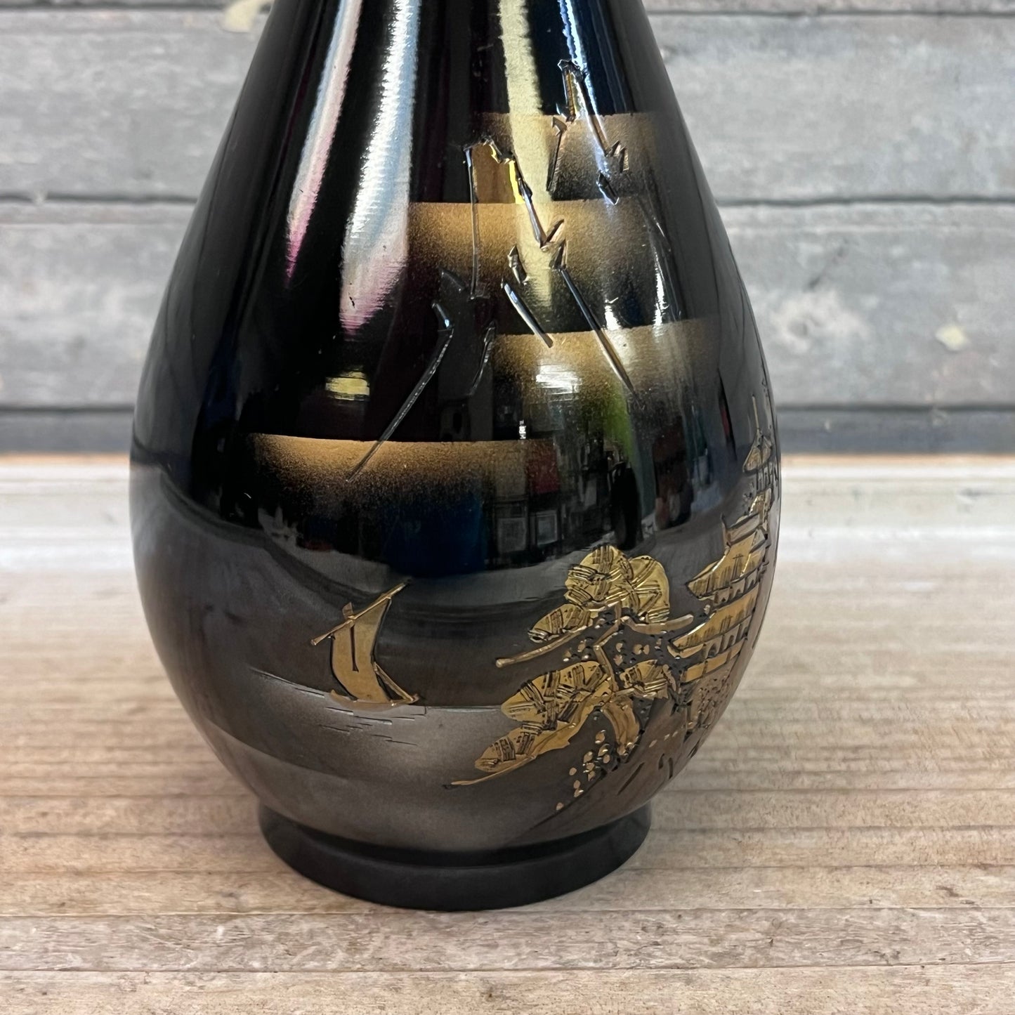 Japanese Chokin Etched Metal Vase Selection