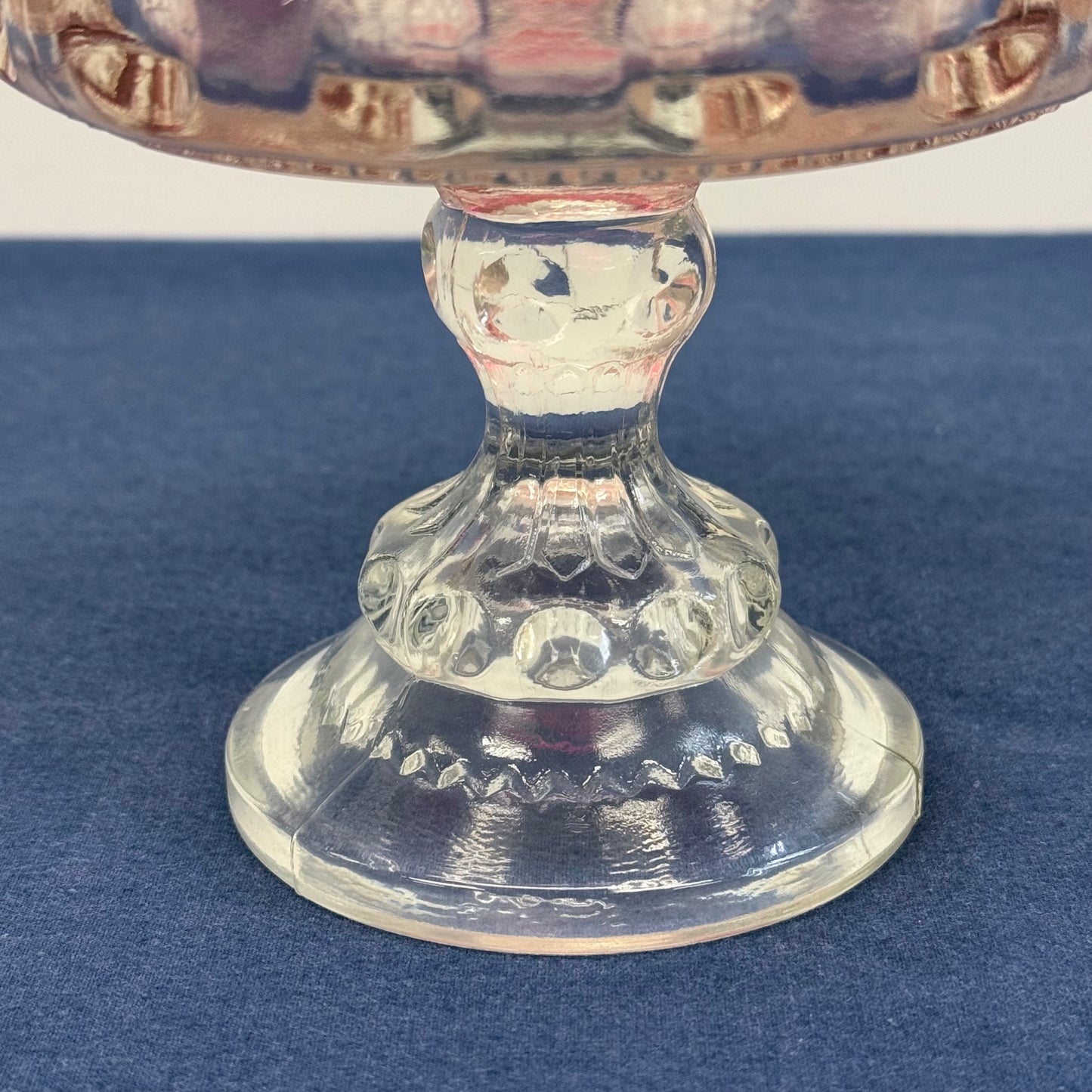 Indiana Glass Kings Crown Ruby Flash Lidded Compote