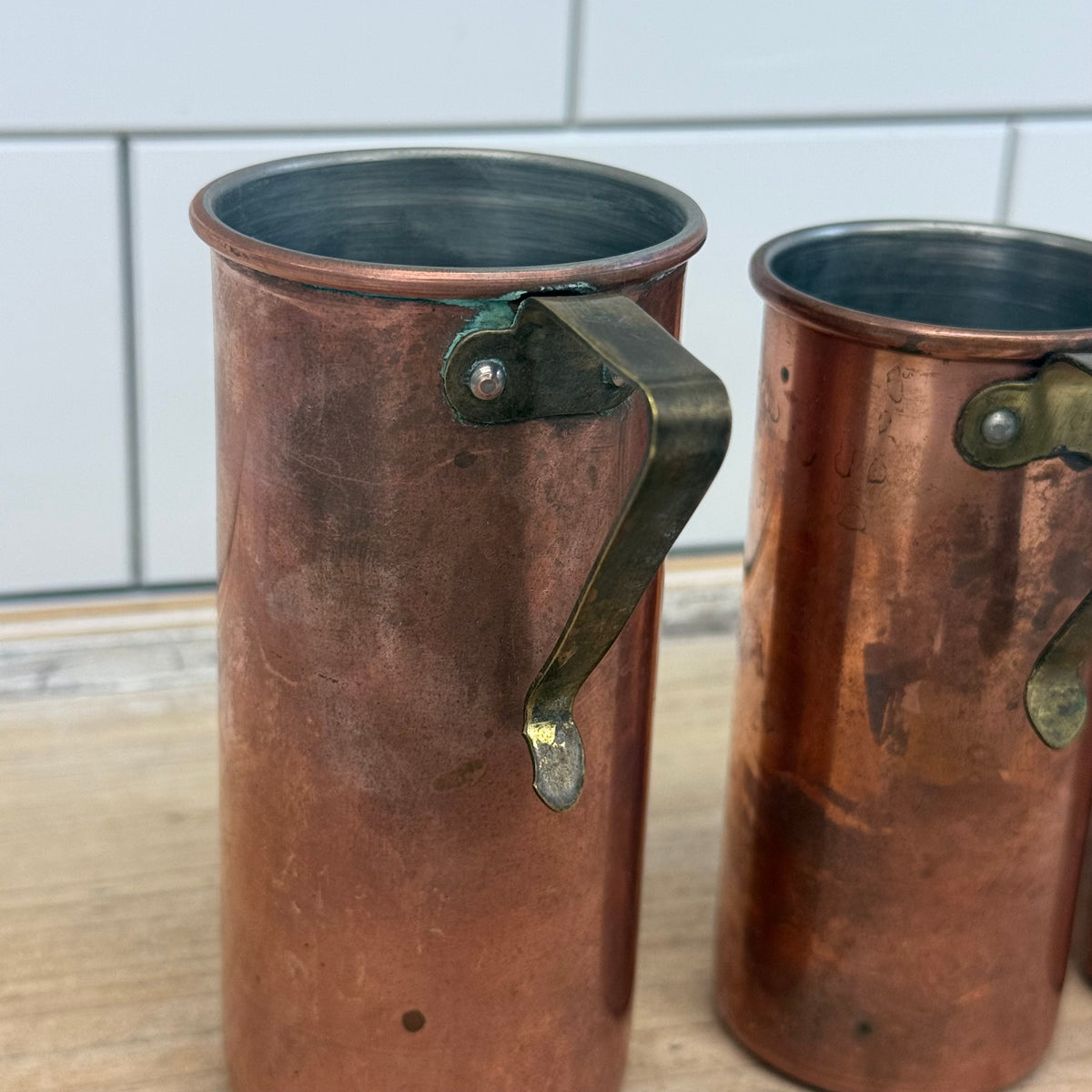 Copper Nesting Measuring Cups Set of 4 Rustic Kitchen