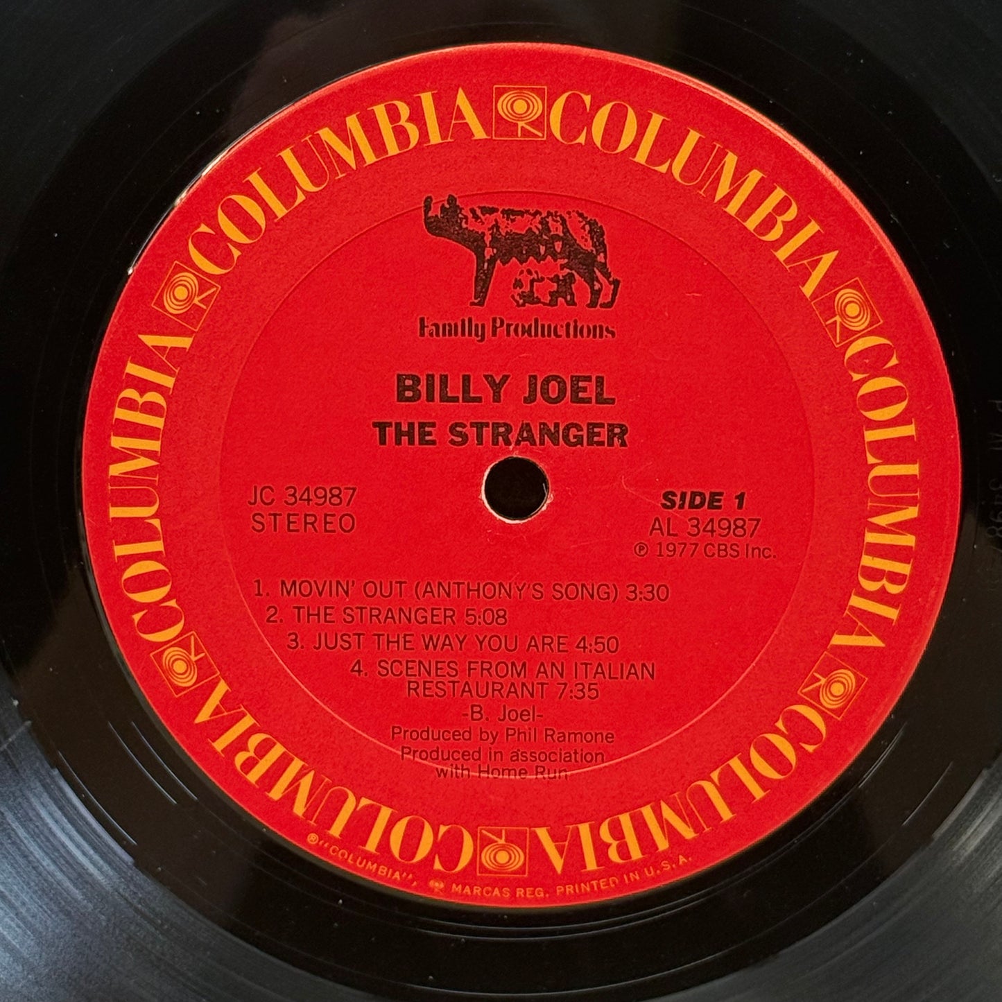 Billy Joel The Stranger Vinyl Record LP 1977 #JC34987