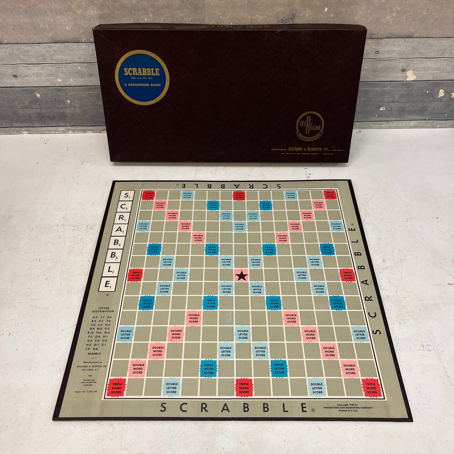 Selchow & Righter Wood Scrabble, 1950s