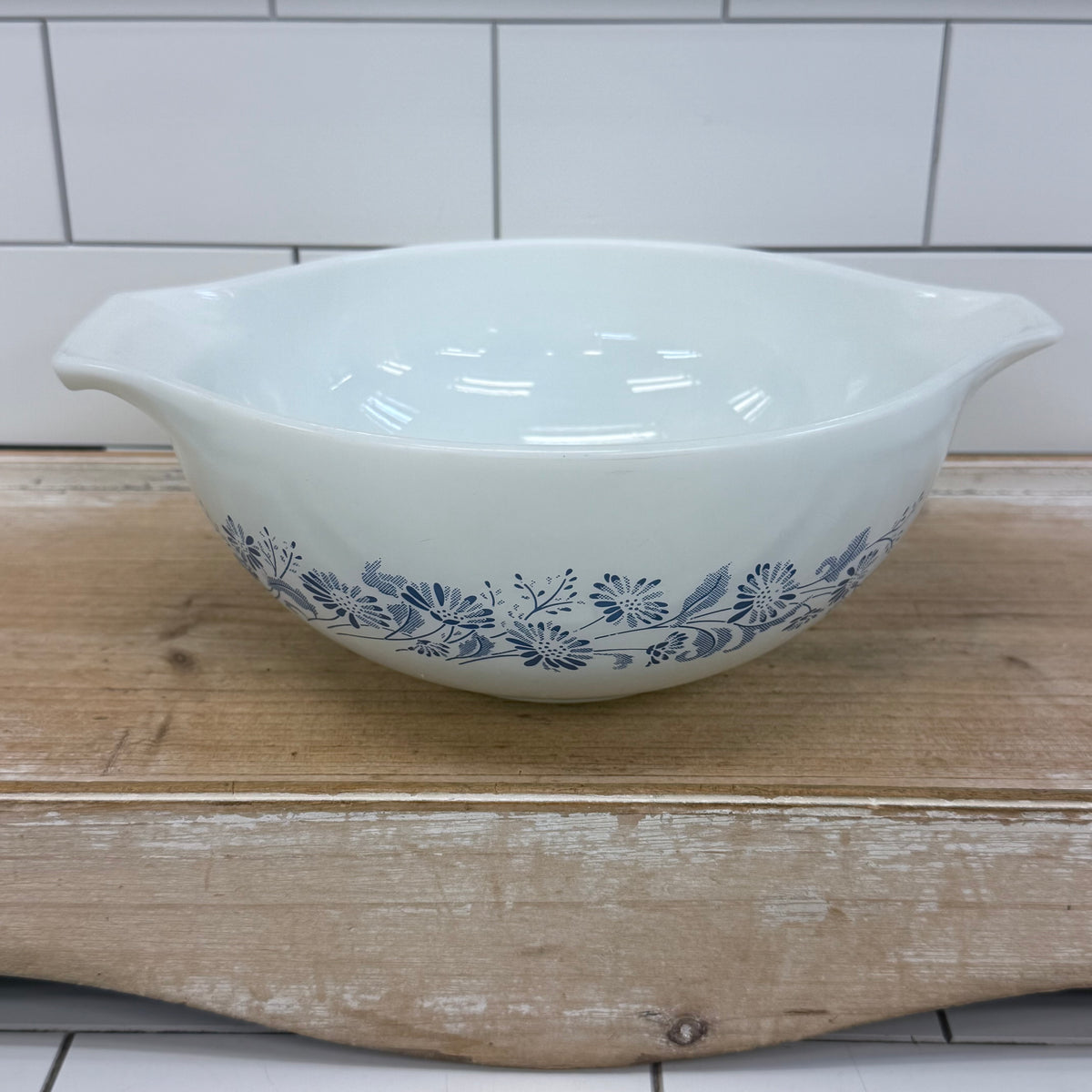 Pyrex Colonial Mist Blue Floral Casserole Dish 1980s