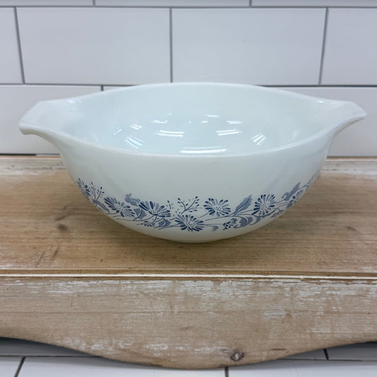 Pyrex Colonial Mist Blue Floral Casserole Dish 1980s