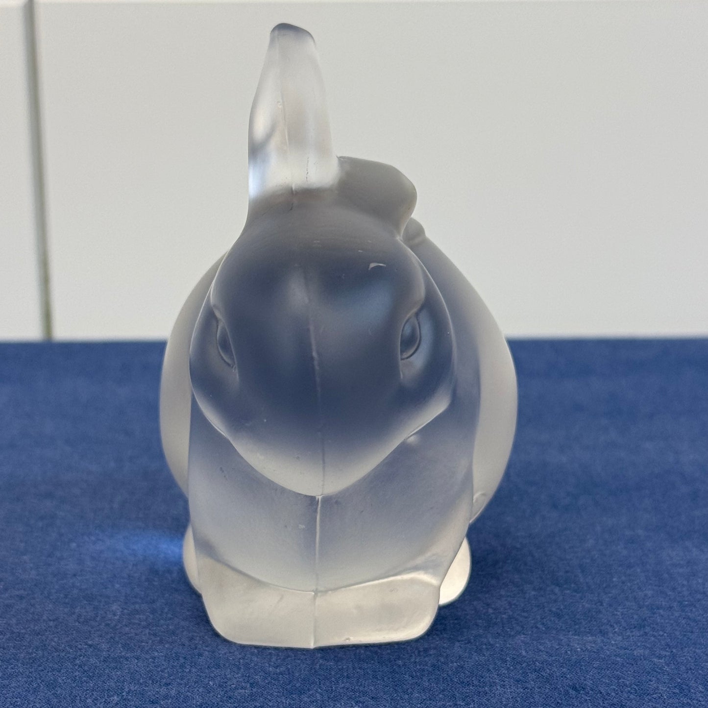 Fenton Satin Glass Rabbit Paperweight Figurine USA Vintage 1980s