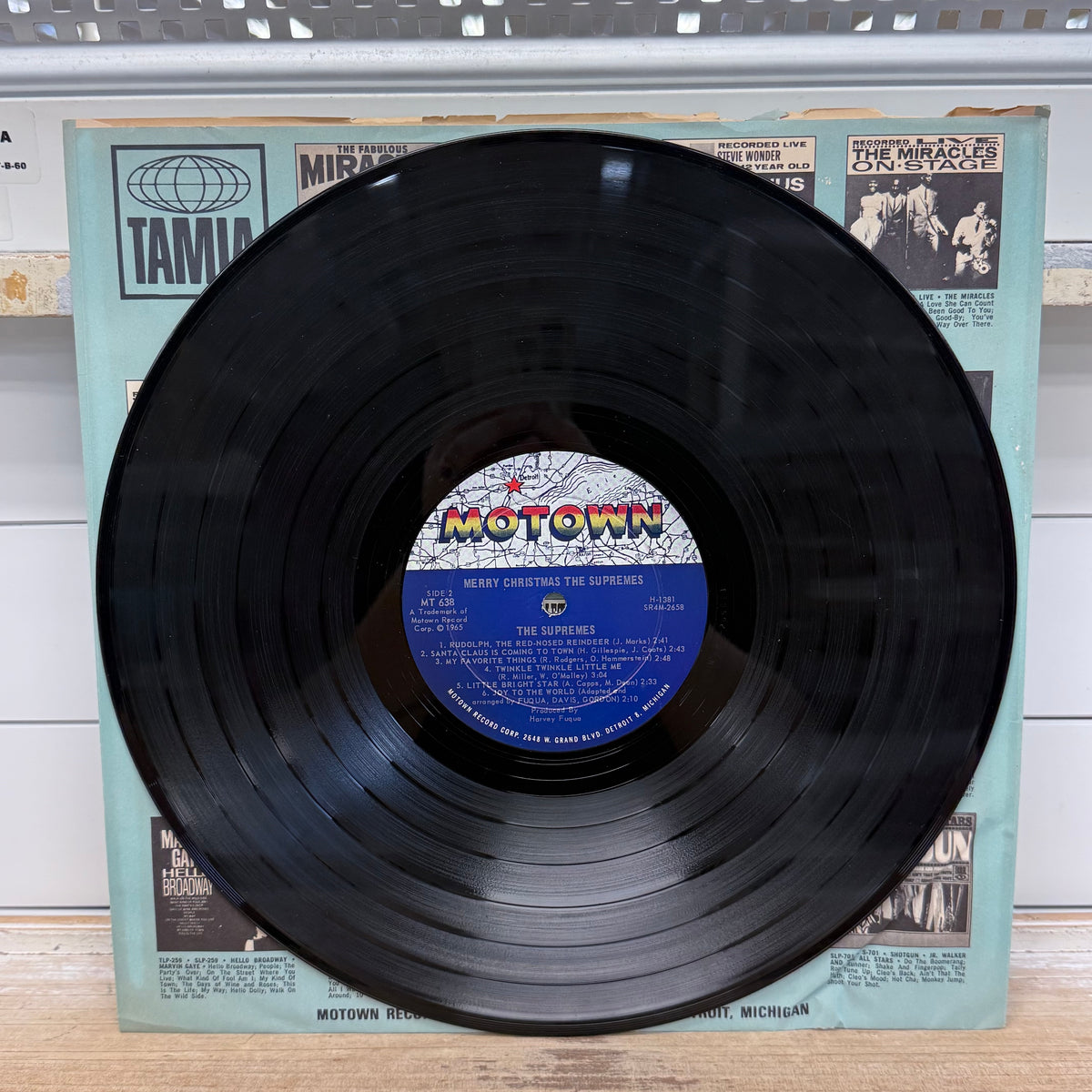 The Supremes Merry Christmas Vinyl Record, 1965 - MT 638