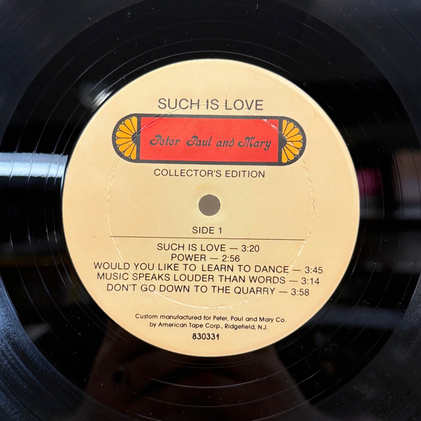 Peter, Paul and Mary Such Is Love Autographed Vinyl Record 1983