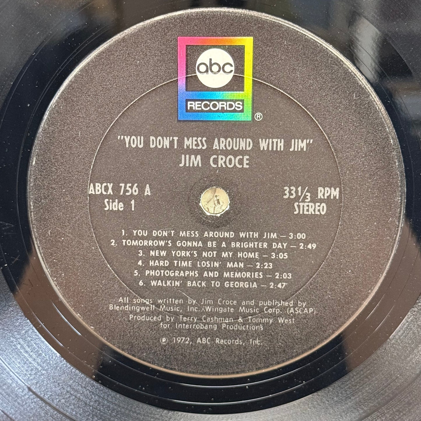 Jim Croce You Don't Mess Around with Jim Vinyl Record LP 1972 #ABCX 756