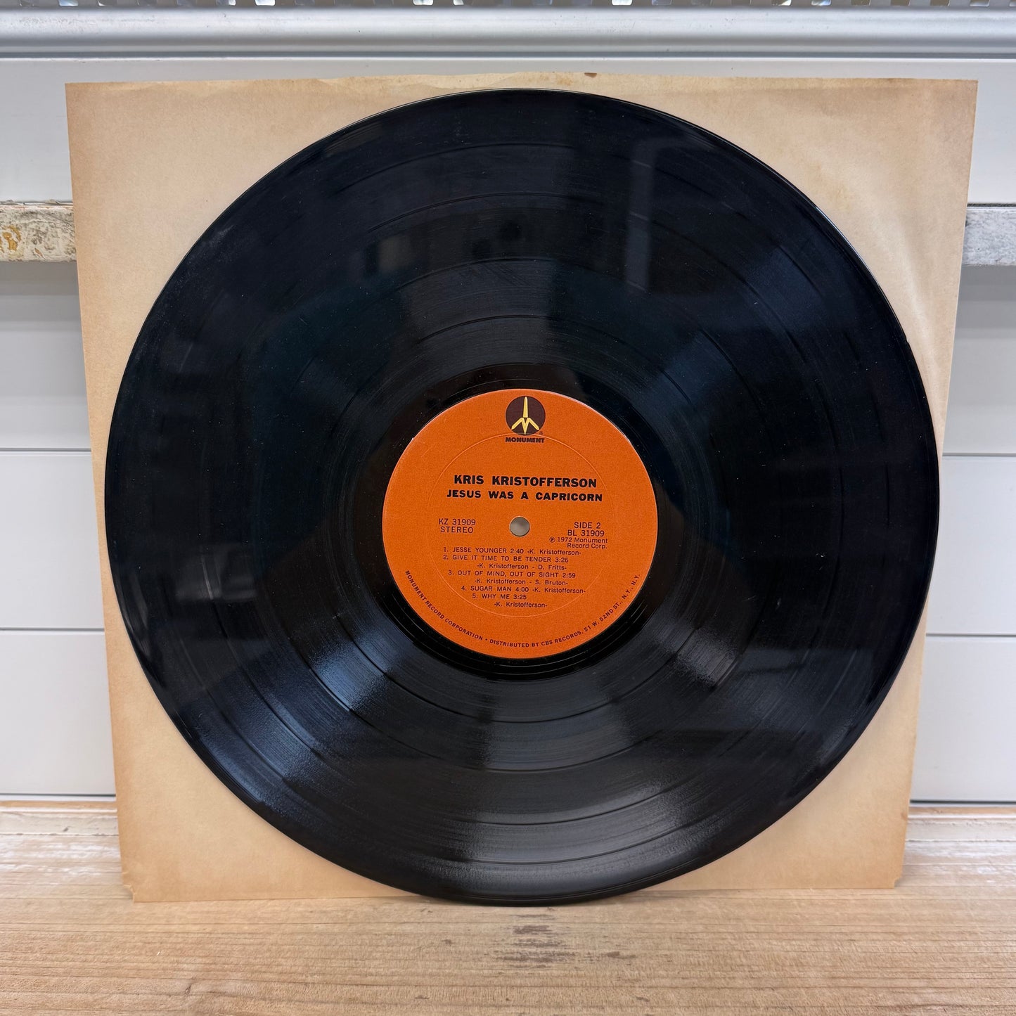 Kris Kristofferson Jesus Was a Capricorn Vinyl Record LP 1972 #KZ-31909