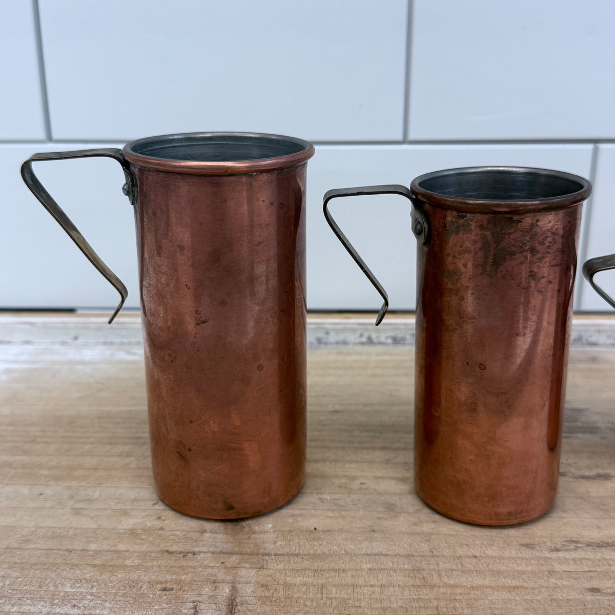 Copper Nesting Measuring Cups Set of 4 Rustic Kitchen