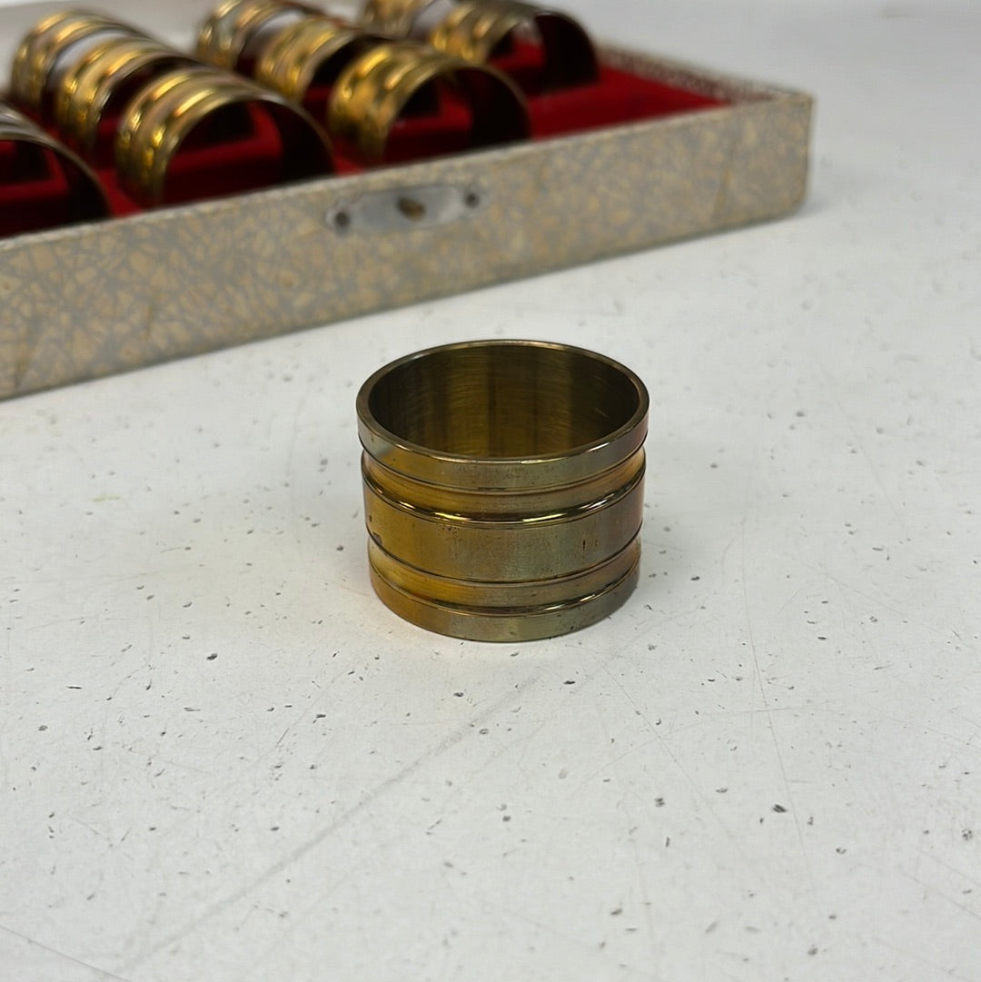 Vintage MCM Brass Napkin Rings