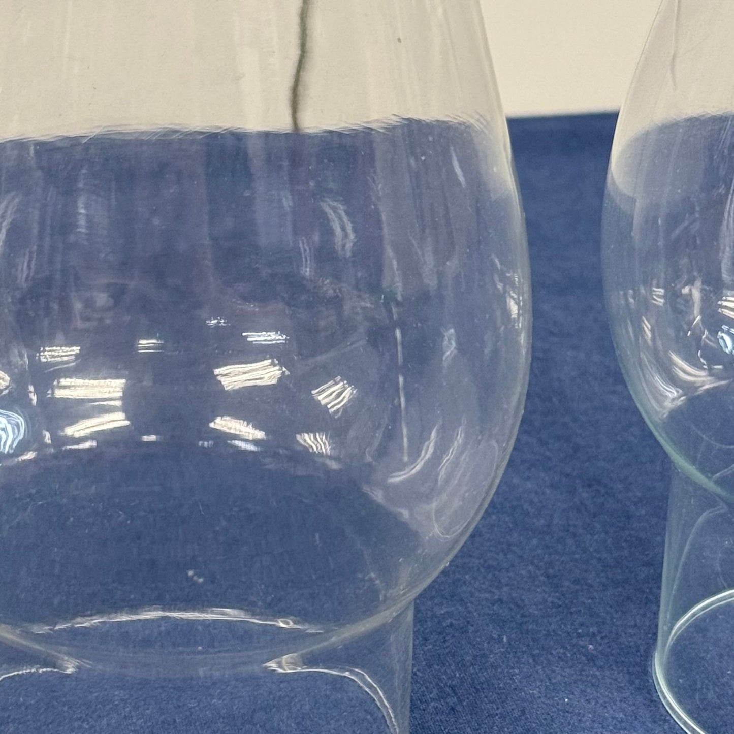 Electrified Glass Oil Finger Lamps with Chimneys Shades Set of 2