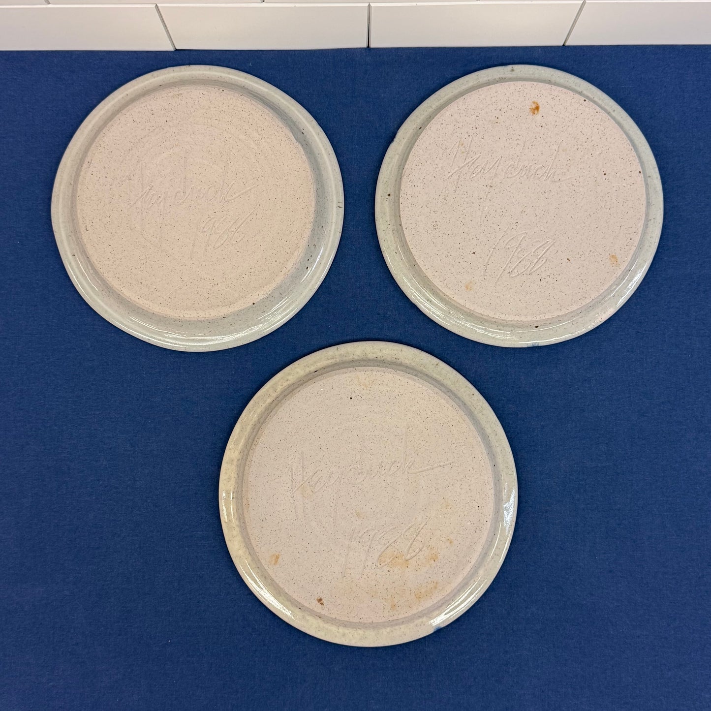 Bill Heyduck 1988 Signed Studio Pottery Plate Set of 4