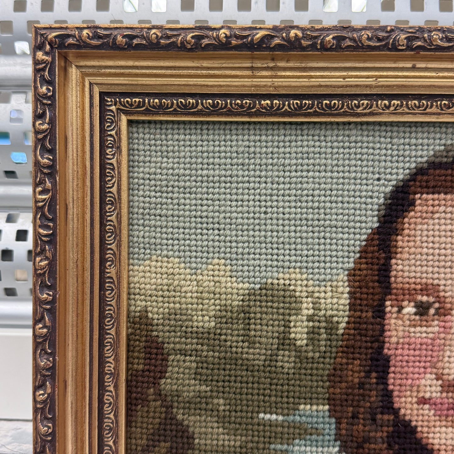 Leonardo da Vinci Mona Lisa Framed Needlepoint Art