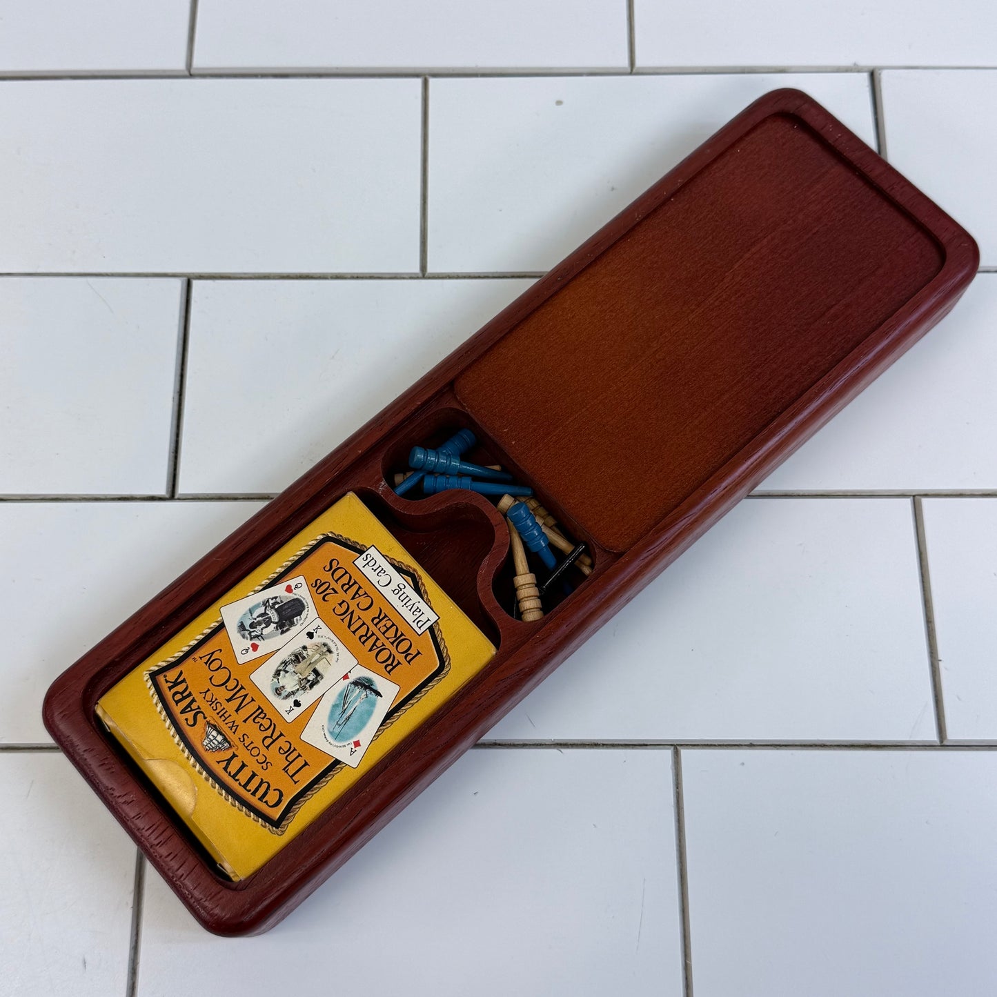 Heartwood Creations Wood Cribbage Board 1980s