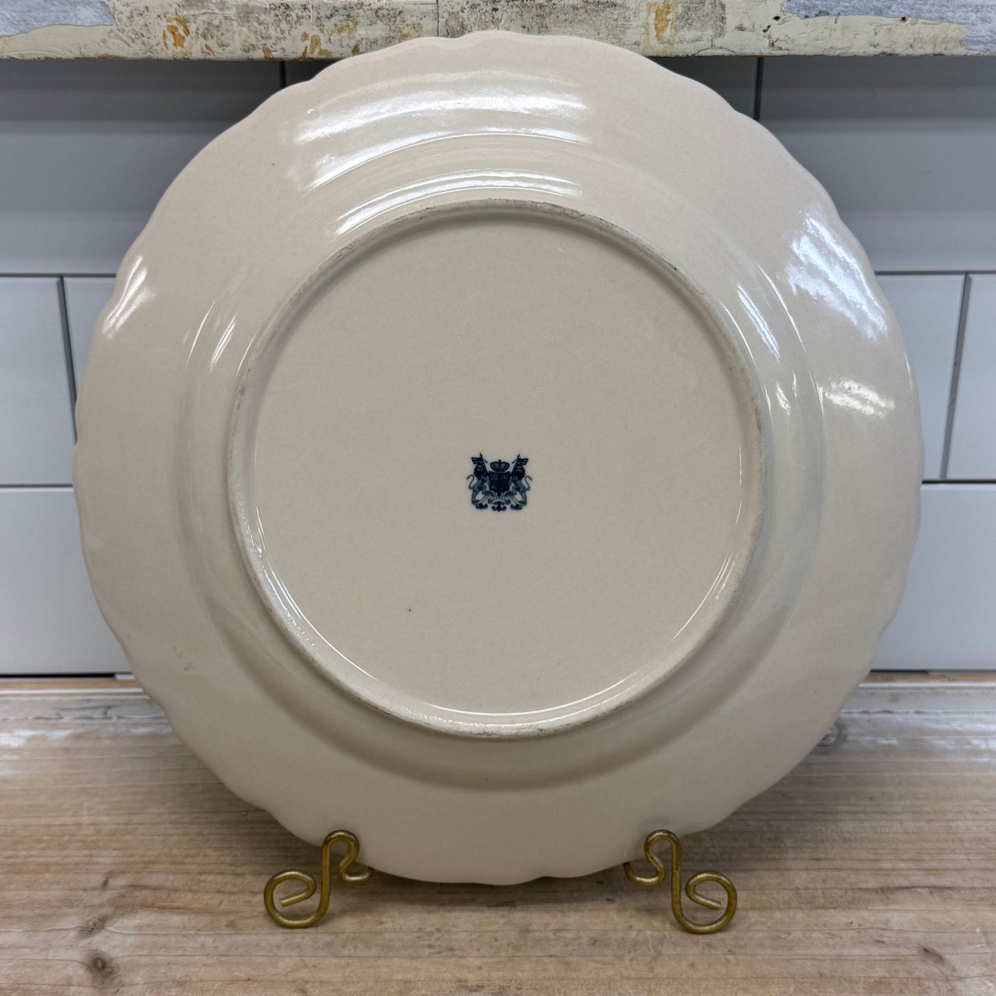 Flow Blue Style Transferware Dinner Plate