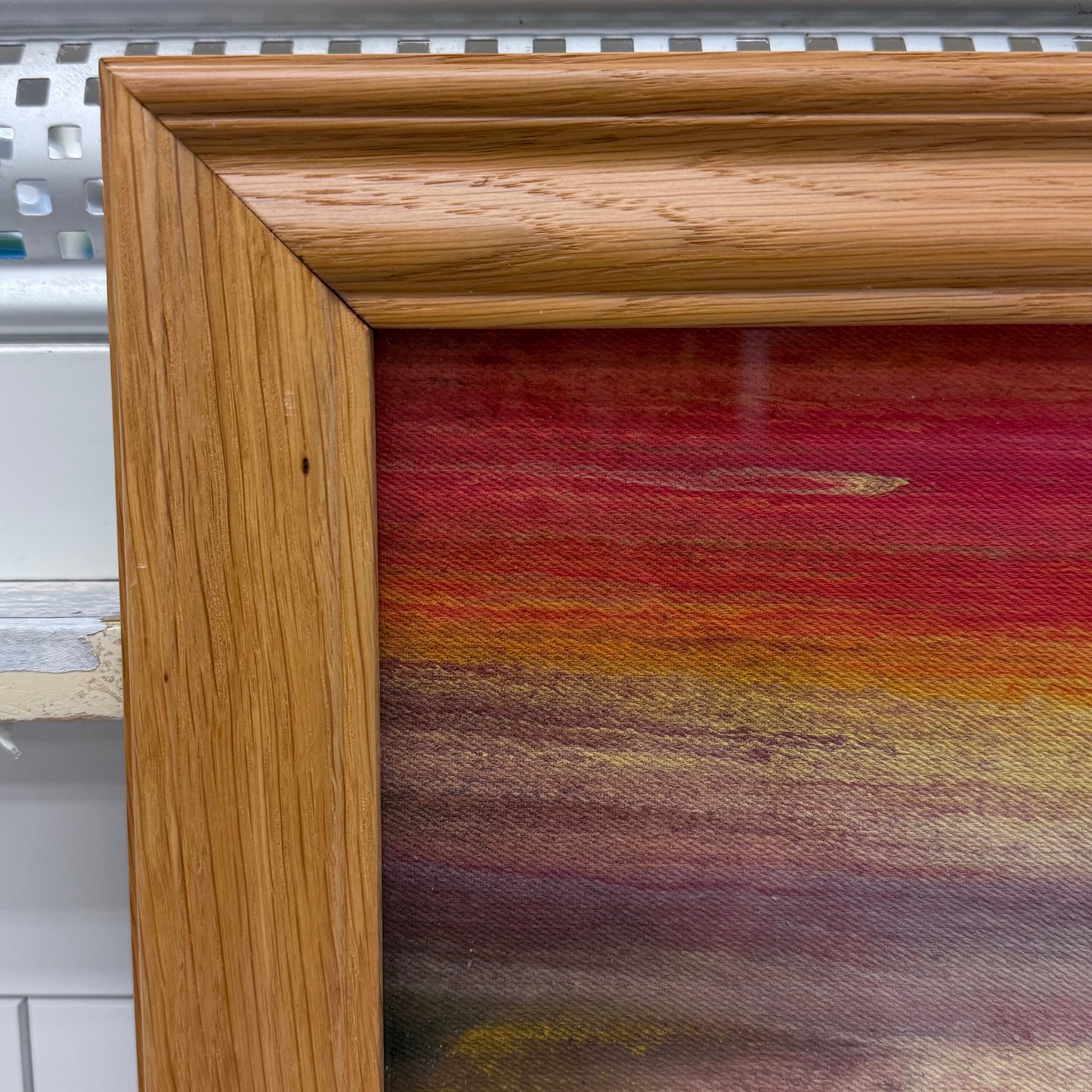 Original Llama Desert Sunset Painting Framed Canvas