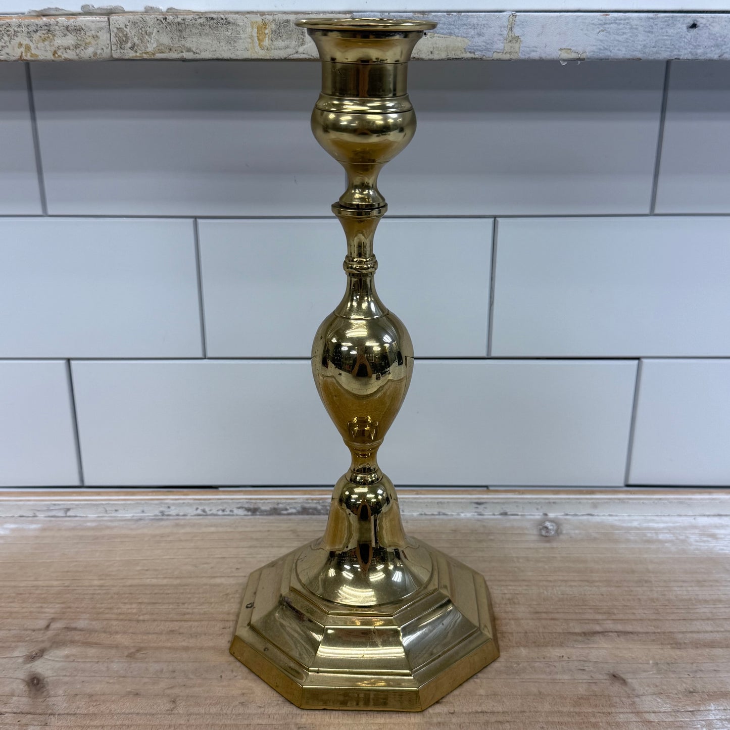 Brass Candlestick Holders Assorted Set of 5 Decor