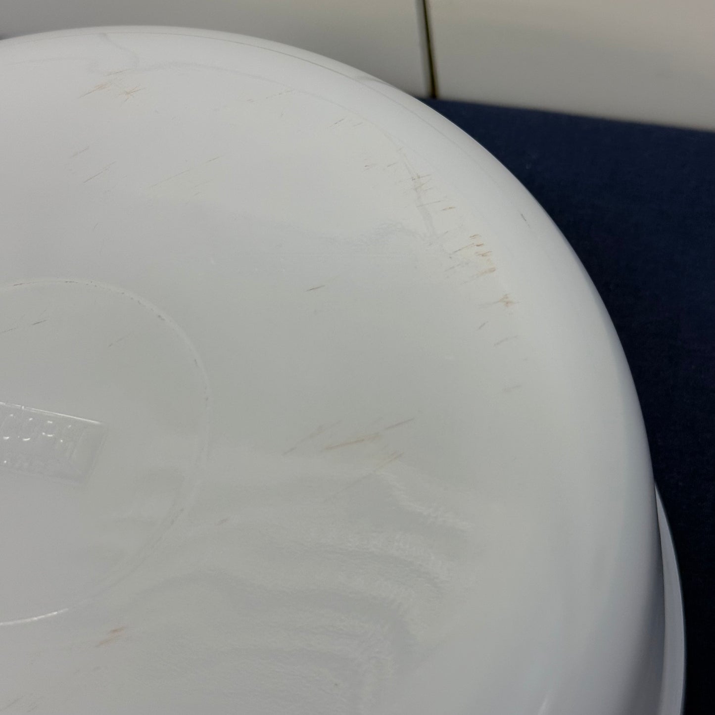 Arcopal France Rose Floral Milk Glass Serving Bowl 1970s