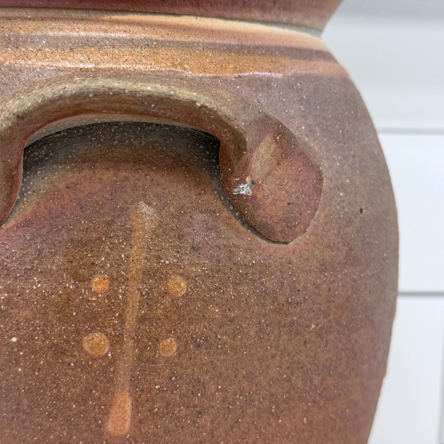 Studio Art Pottery Salt Glazed Stoneware Lidded Pot